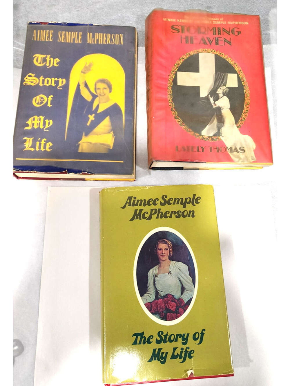 Aimee Semple McPherson 3 Book Lot Vintage Story of My Life Biography Foursquare